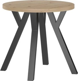 Vintino Jedálenský okrúhly stôl ARDEN 80 cm – dub artisan / čierna oceľ