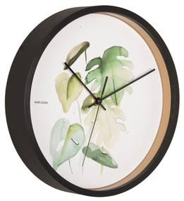 Nástenné hodiny Karlsson KA5883, 26 cm Botanical monstera