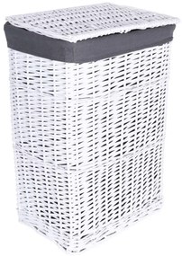 Prútený kôš na bielizeň 114 l biely / sivý