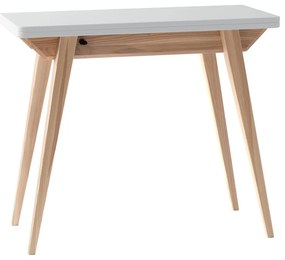 Rozkladací jedálenský stôl s prídavnou doskou s bielou doskou 90x45 cm Envelope – Ragaba