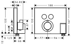 Hansgrohe Shower Select, termostatická batéria pod omietku, s 2 výstupmi, chrómová, HAN-15765000