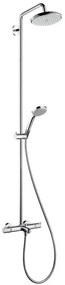 Hansgrohe Croma 220, sprchový set Showerpipe s termostatom, 220 mm, 1 prúd, chrómová, HAN-27223000
