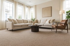 ITC, Koberec metráž Ferrara 7754, na mieru, šíře 4m,5m, hnedá, filc, detská izba