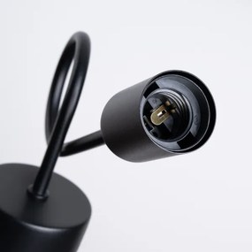 Sollux SL.1433 - Nástenná lampa LOOP 1xE27/15W/230V čierna