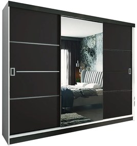 Skriňa Retro 200 4L biely / dvierka čierna