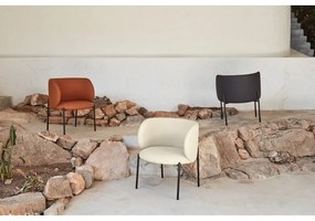 Čierne kreslo z imitácie kože Mogi - Teulat