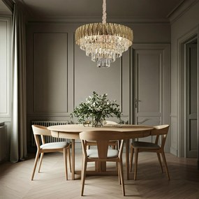 Toolight Toolight, stropné krištáľové svietidlo 50cm, 7xE14, G059-CP, OSW-06383