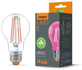LED žiarovka pre pestovanie a rast rastlín | 8W E27 A60