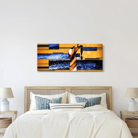 Obraz abstraktné maľby (120x50 cm)