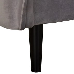 Sivé zamatové kreslo Juli – Ropez