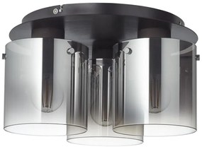 Brilliant - Stropné svietidlo BETH 3xE27/60W/230V priemer 37 cm čierna/dymová