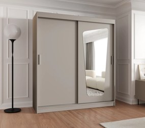 Šatníková skriňa 180 cm Mokka (kašmír). Akcia -52%. Vlastná spoľahlivá doprava až k Vám domov. 1126034