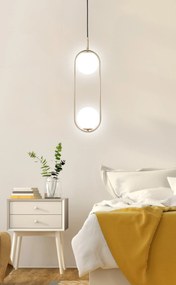 Candellux Mosadzný závesný luster Cordel pre žiarovku 2x G9 32-73464