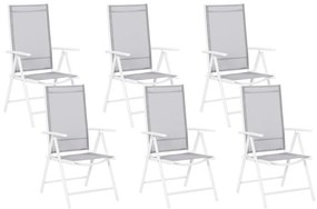 Set 6 záhradných stoličiek s hliníkovým rámom CATANIA Beliani