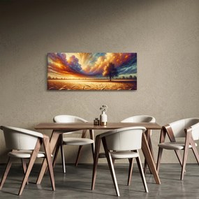Obraz – Strom na poli (120x50 cm)