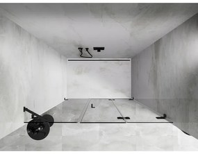 Mexen Lunar-F, pravé sklápacie sprchové dvere 150 cm, 8mm číre sklo, grafitový profil, 836S-150-050-95-00-P