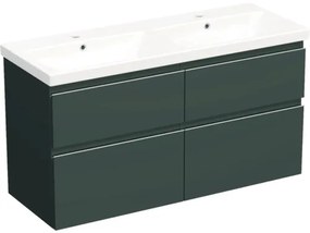Umývadlo so skrinkou do kúpeľne Jungborn TRENTA 120 cm šalviovo zelená matná