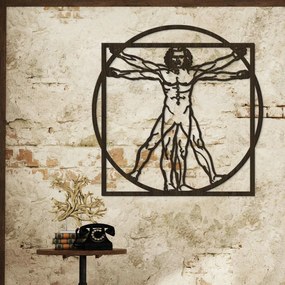 DUBLEZ | Drevený obraz Leonarda da Vinciho - Vitruviánsky muž