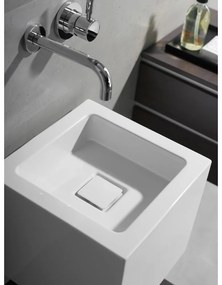 ALAPE WT.QS325X závesné umývadlo bez otvoru, bez prepadu, 329 x 349 mm, biela alpská, s povrchom ProShield, 4271000000