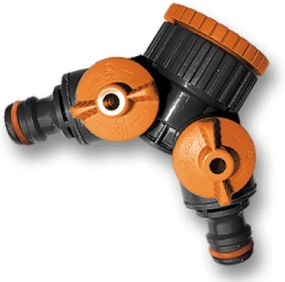 Rozdeľovač záhradných hadíc s 2 koncovkami