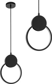 Toolight - LED závesné stropné kruhové svietidlo APP852-CP, čierna, OSW-07021