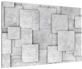 Obraz - Abstrakcia betónových kachličiek (90x60 cm)