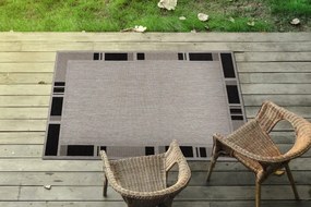 Koberec SIZAL FLOORLUX 20195 strieborný / čierny