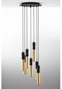 Jupiter 2018 - Luster na lanku ALAS 7xGU10/10W/230V zlatá/čierna