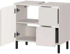 Krémová nízka skrinka pod umývadlo 60x56 cm Salinas – Germania