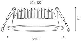 LED2 Vonkajšie zápustné LED osvetlenie KAPA, 12W, 3000K/3500K/4000K, okrúhle, biele, IP54