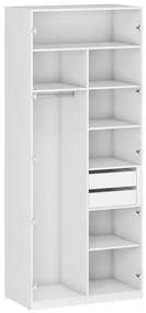 Korpus skrine Unity - 100 cm, šatníková, biela