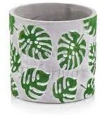 Kvetináč cylinder monstera zelené listy 20x20 cm