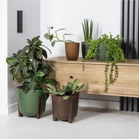 PLASTOVÝ KVETINÁČ MOSS ECO 28X30 CM HNEDÁ