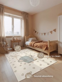 Hanse Home, Detský koberec Adventures 106408 Cream Multicolor, 200x290, viacfarebná, detská izba