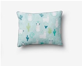Modrý detský dekoratívny vankúš Pinio Llamas, 40 × 55 cm