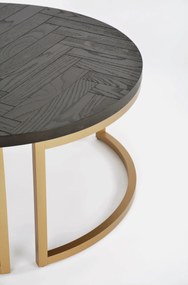 Konferenčný stolík Seville 90 cm z masívu čierny/zlatý