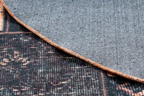 Koberec ANTIKA Ancient Chocolate patchwork čierny / terakota