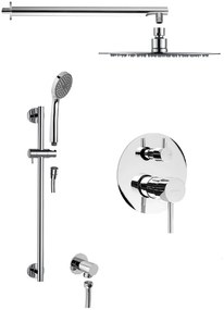 Sapho, RHAPSODY podomietkový sprchový set s pákovou batériou, 2 výstupy, posuvný držiak sprchy, chróm, 5583Q-02