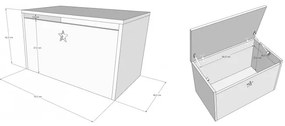 Box/ organizér na hračky HVIEZDY