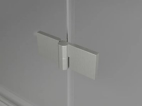 Mexen Lunar, L pravý výklopný päťuholníkový sprchový kút 100x90 cm, 8mm číre sklo, oceľový profil, 831L-100P-090L-97-00-P