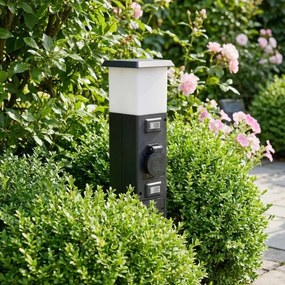 Brilagi - Vonkajšie svietidlo so 2 zásuvkami SCHUKO 1xE14/15W/230V IP44 čierne
