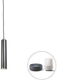 Inteligentné dizajnové závesné svietidlo čierne vrátane WiFi žiarovky GU10 - Tuba Small