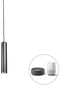 Inteligentné dizajnové závesné svietidlo čierne vrátane WiFi žiarovky GU10 - Tuba Small