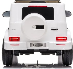 LEAN CARS Elektrické autíčko Mercedes G500 LED MP3 diaľkové ovládanie biele