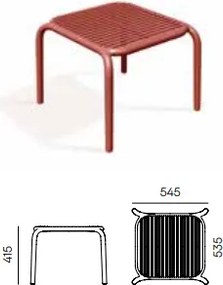 Záhradný odkladací stolík BRENES 54,5x53,5x41,5 cm - výber z 5 prevedení