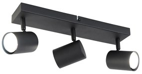 Inteligentné stropné svietidlo čierne obdĺžnikové vrátane 3 Wifi GU10 - Jeana