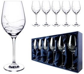 ELITE GLASS Classic - poháre na víno so Swarovski® Elements | sada 6 ks