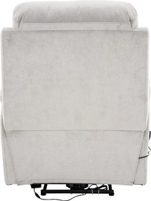 Masážne polohovacie kreslo Duncan, svetlo šedá látka