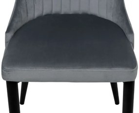 Jedálenská stolička LORIENT zamatová, grafitová