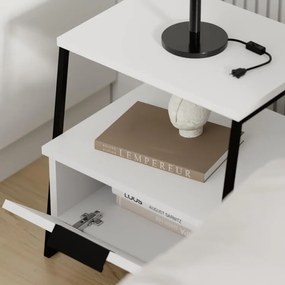 Noční stolek Houseland Pal bílý